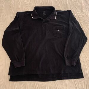 Nike Golf Waffle Textured Embroidered Polo/Rugby Shirt, size Large
